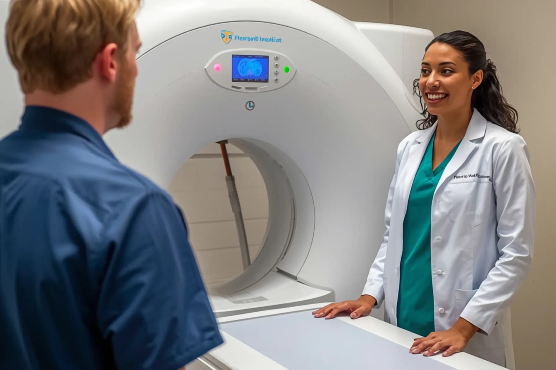 MTR begrüßt Patienten am CT-Scanner — begleitete Praxisphase